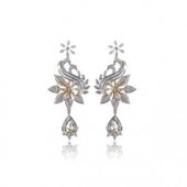 Designer Earrings with Certified Diamonds in 18k Gold - NK0825PER